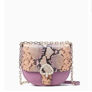 KATE SPADE Robyn exotic medium chain saddle bag